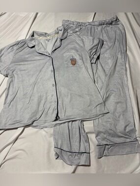 Women’s Life Is Good Pajama Set Iced Coffee Sz XL Sleepwear 2pc